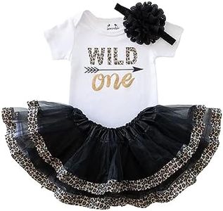 Luke and Lulu 1st Birthday Girl Wild One - Leopard, PinkGold - Wild One Birthday Outfit Girl