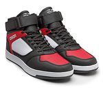 ASIAN Carnival-02 High Top Casual Chunky Fashion Sneakers,Dancing Shoes | Basketball Shoes with Rubber Outsole for Boys Black RED