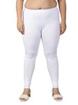 Plus Size Churidar Leggings for Women White