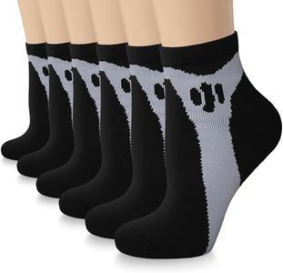 Copper Compression Socks Women and Men 6 Pairs - Circulation Arch Support Plantar Fasciitis Running Ankle Socks