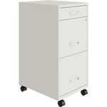 Lorell LYS SOHO White 3 Drawer Filing Cabinet 67.3 x 36.3 x 45.7 cm