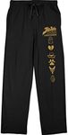 Jojo's Bizarre Adventure Golden Symbols Men's Black Sleep Pajama Pants-Large