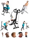 DARCON Squat Machine Exercise Equipment - Squat Ab Rowing Machine for Abs - Home Workout Equipment for Women-Men, Power Rider Row Squat for Glutes, Legs and Full Body Workouts (Black)