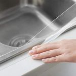 New Transparent Acrylic Waterproof Self-Adhesive Tape for Kitchen Sink Corner Line Sticking Strip Washable Adhesive Caulk Tape Self Waterproof (3 Inch Width x 5 mtr Length)