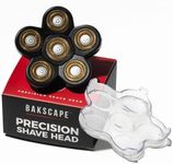 Bakscape Men's Back Shaver Starter Kit 2.0 Replacement Titanium Precision Shave Head: Six Pivoting Foils for Effortless, Smooth Shaving, Body & Head in Any Direction