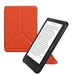 kwmobile Origami Case Compatible with Kobo Clara BW/Colour Case - Slim PU Leather Cover with Stand - Fruity Orange