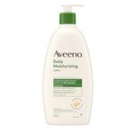 Aveeno Daily Moisturizing Body Lotion for Normal to Dry Skin, Moisturizer with Soothing Prebiotic Oat, Non Greasy, Non Comedogenic, Fragrance Free Body Lotion for Women & Men, 532mL