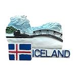 Iceland 3D Flag Refrigerator Magnet