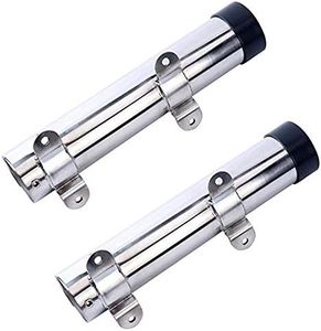 Pair of Amarine-made Boat Marine Fishing Stainless Steel Side Mounted Transom Mounted Rod Holders with Weld Brackets - 7643sh1