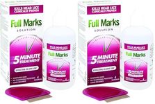 Full Marks 200ml Head Lice Solution - Simple 5-Minute Formula, Eliminates Lice & Eggs, Includes Comb, Effective Scalp Care in One Use, Fast-Acting Treatment (Pack of 2)