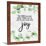 Chaka Chaundh - Jesus Quotes Wall Frames - Christmas Quotes Wall Frames - Christian Wall frames - Bible Verses Wall Decor - (14 X 11 Inches) (The LORD has - Botanical White) ,Acrylic