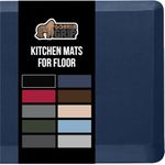 Gorilla Grip Original Premium Phthalate Flat, Ergonomically Engineered, Extra Support and Thick Synthetic Anti-Fatigue Comfort Mat for Kitchen and Office Standing Desk, Navy Blue