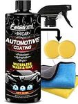 Waterless Car Wash and Wax Ceramic Coating - Nano 9H Crystal Paint Polish Spray Comes with Supplies - Hydrophobic Waterproof Shine car Agent Protects Vehicle Exterior Paint from Rust and Scratches