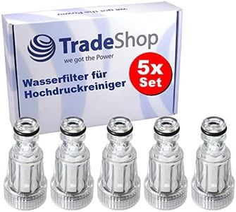 5 x Trade-Shop Water Filters (3/4 Inch) Compatible with Bosch, Lavor, Parkside, Nilfisk, Stihl, Makita, NAC, Black & Decker Pressure Washer Garden Hose