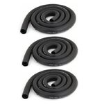 uxcell 3 Pcs 6mm x 9mm Foam Heat Insulated Pipe Black for Air Conditioner
