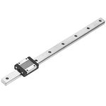 Linear Guide Rail, Linear Rail Guide Miniature Bearing Steel Industrial MGN15 High for CNC Machine(450 mm)