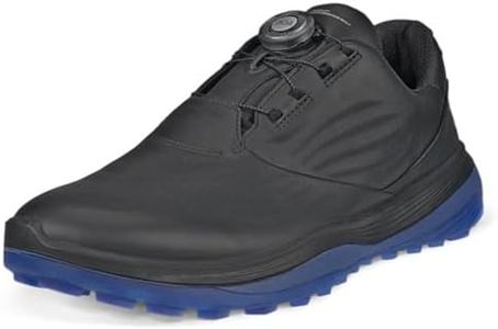 ECCO Men's LT1 BOA Hybrid Waterproof Golf Shoe, Black, 10-10.5