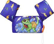 MoKo Swim Arm Band for Kids 20-50lbs, Toddler Swim Vest Cute Cartoon Swimming Wings Pool Floats Sleeve Children Water Sports Learning Swim Training Equipment, Blue & Surfing Dinosaur