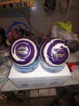 5 Pin Bowling Balls (Pair of 2) Scorpian twisters Purple and White 4 7/8 3-6