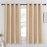 NICETOWN Room Darkening Window Shade and Blind - (Biscotti Beige Color) Light Reducing & Privacy Protection Blackout Short Curtain/Drape/Drapery for Kid's Bedroom, 52x63 inches, 1 Piece