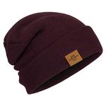 Beanie for Men, Comfortable Breathable Soft Beanie, Fashion Winter Hats for Women and Men, Gifts for Him/Her (Burgundy Red)