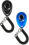 2 Pack Dog Training Clickers with Wrist Strap, Pet Training Clickers for Cats Puppy Birds Horses, Durable & Lightweight Behavioral Training Tools