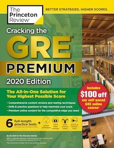 Cracking The Gre Premium Edition With 6 Practice Tests, 2020