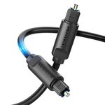 Vention Optical Fiber Audio Cable Toslink Digital SPDIF Cable Compatible for Blu-ray CD DVD player Xbox 360 PS3 PS4 Mini Disc AV (Optical Fiber Audio Cable, 1 Meter)