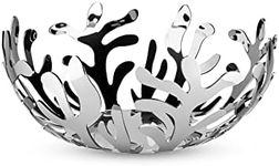 Alessi Mediterraneo Fruit Bowl in 18/10 Stainless Steel Mirror Polished, Silver - ESI01/25