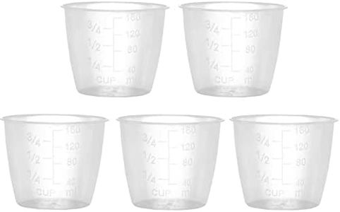 5pcs Plastic Transparent Rice Measuring Cup, Rice Cooker Measuring Cup Tools - for Kitchen Dry and Liquid Ingredients Measuring (160ml)