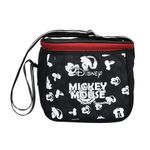 Kuber Industries Disney Mickey Lunch Bag | Lunch Bag for Office | Lunch Bag for College | Reusable Lunch Bag | Lunch Bag for Adults | Front Pocket Lunch Bag | Black