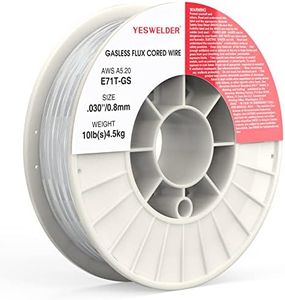 YESWELDER Flux Core Mig Wire, Mild Steel E71TGS .030-Diameter, 10-Pound Strong ABS Plastic Spool Welding Wire