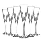 RCR Crystal 12 Piece Fusion Champagne Flutes Set - Modern Cut Glass Stemware Goblets - 170ml