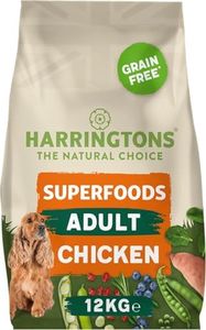 Harringtons Superfoods Complete Grain Free Hypoallergenic Chicken with Veg Dry Adult Dog Food 12kg - Made with All Natural Ingredients