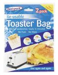 Sealapack Reusable Toaster Bags 6 Pack, Over 600 Uses! Toastie Bags, Sandwich Bags, Toast Bags