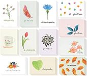 Best Paper Greetings 48-Pack of Bulk Sympathy & Get Well Cards Assortment Box with Envelopes w/12 Floral Designs, Blank on the Inside for Family, Friends, Coworkers (4x6 Inches) - Get Well Soon Cards