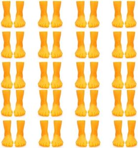 TOPZEA 40 Pack Finger Feet Puppet, Rubber Foot Shaped Finger Puppets Funny Mini Fake Feet Tiny Left & Right Cute Little Foot for Fingers, Mini Gag Gifts, Making Gnomes, Crafting, Photo Shoot Prop