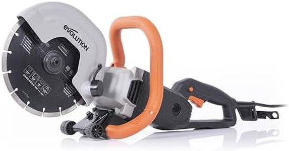 Evolution Power Tools R230DCT Disc Cutter, Concrete Saw, Cut Off Saw, For Cutting Concrete, Stone, Brick, Roof Tile & More - 2000W Motor, No Gas, 90 mm Cut, Incl Diamond Masonry Blade, 230V, 230mm
