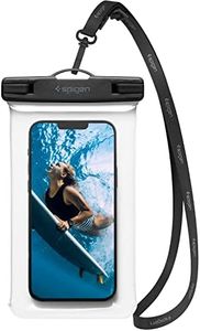 Spigen Aqua Shield Universal Waterproof Phone Pouch Cellphone Dry Bag Case, IPX8 Certified Depths for iPhone 16 15 14 13 12 11 Pro Max Mini Plus Xs XR, Galaxy S24 S23 S22 S21 Plus Ultra, Pixel - Clear