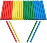 Juvale 24 Pack of Rhythm Sticks for Kids Bulk - 12 inches Wooden Lummi Sticks Music Toys - Classroom Preschool Percussion Instruments (4 Colors)