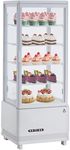 GarveeTech Commercial Display Refrigerator, 3.46 Cu.Ft. Glass Door Display Refrigerator, Countertop Pastry Display, Upright Beverage Merchandiser, Adjustable Shelves, Interior LED Lighting, White