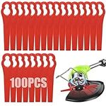 Acehome 100 Pcs Plastic Grass Trimmer Blades, Cordless Strimmer Blades 83 mm Lawn Mower Cutting Blades Garden Mower Replacement Blades for Swift Ryobi VonHaus Grass Strimmer