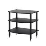 Pangea Audio Vulcan Three Shelf Audio Stereo Rack, Media Stand, and Components Cabinet 3 Shelf Black