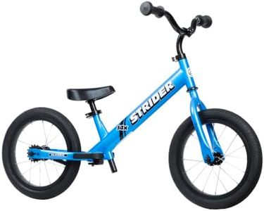 Strider 14x, Awesome Blue - Balance Bike for Kids 3 to 7 Years - Includes Custom Grips, Padded Seat, Performance Footrest & All-Purpose Tires - Easy Assembly & Adjustments