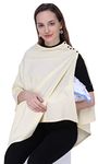 Plus Size Breastfeeding Cover For Mother And Nursing Cover For Breastfeeding Mother, Natural Soft Cotton (Multi Use) (Cream),1 Count