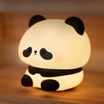 MILONI USA Night Lamp, Lazy Panda Lamp, Lazy Panda Light lamp, Lazy Panda Touch Silicone Lamp, 7 Colour Changing Light for Kids Bedroom, USB Rechargeable