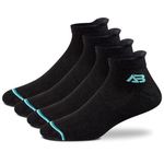 Antonio Benedetto Sports Ankle Length Unisex Socks, Made With Breathable, Anti Odour & Moisture Absorbent Combed Cotton with a Extra Durable Welt, Ideal for All Day Wear, Free Size (Pack Of 4)