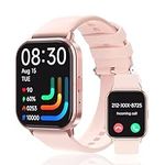 Smart Watches for Women Men, 1.83" Fitness Watch with Calls, Sleep Heart Rate Monitor, IP68 Waterproof with Multi Sport Modes Step Counter, Smartwatches Compatible with iPhone&Android, Rose Gold