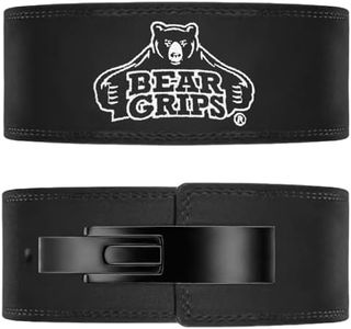 Bear Grips 10mm Suede Leather Lever Weight Lifting Belt, Perfect for Gym (Medium)