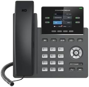 Grandstream GRP2612W IP Phone | 4 Lines, 4 SIP Accounts | 2.4-Inch Color Display | Wi-Fi 5 | Dual-port 10/100 Ethernet with Integrated PoE